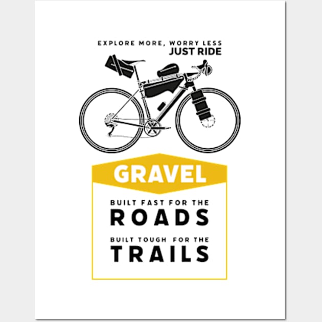 Gravel bike (Just Ride) Wall Art by LakarDesign